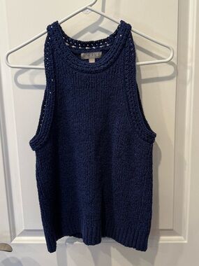 Adorable J. Crew Navy Crewneck Cable Knit Sweater - Women's Size Small